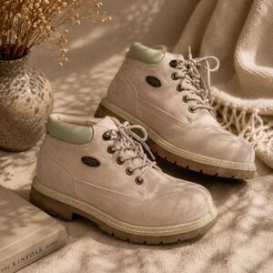 Lugz‎ Boots 7 Light Pink Ankle Work Boot Retro Boho Western Utility Hiking